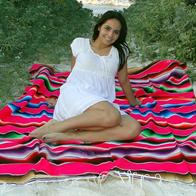 Mexico tæppe i Pink - Super Kvalitet