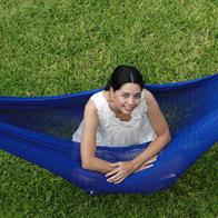 Outdoor Mexico H�ngek�je i Coated Bomuldsnet - ensfarvet bl� H�ngek�je