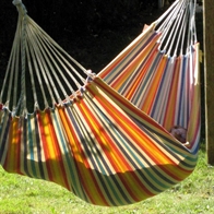 Formosa light stribet stof-hængekøje