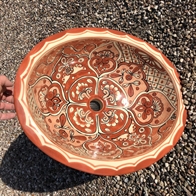 Terracota farvede håndvask