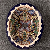 Mexicansk mønstret håndvask til nedfældning i bordplade