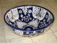 Mexico h�ndvask i bl�lige nuancer. DECO kunsth�ndv�rk