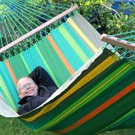 Antonio PRO outdoor hængekøje med 140 cm brede træstokke. 