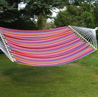 Indigo hængekøje med rundstokke