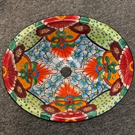 Baja California håndvask fra Mexico i klassiske Talavera dekoration