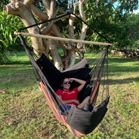 Excellente Dobbelt polstret hængekøjestol i bomuld.